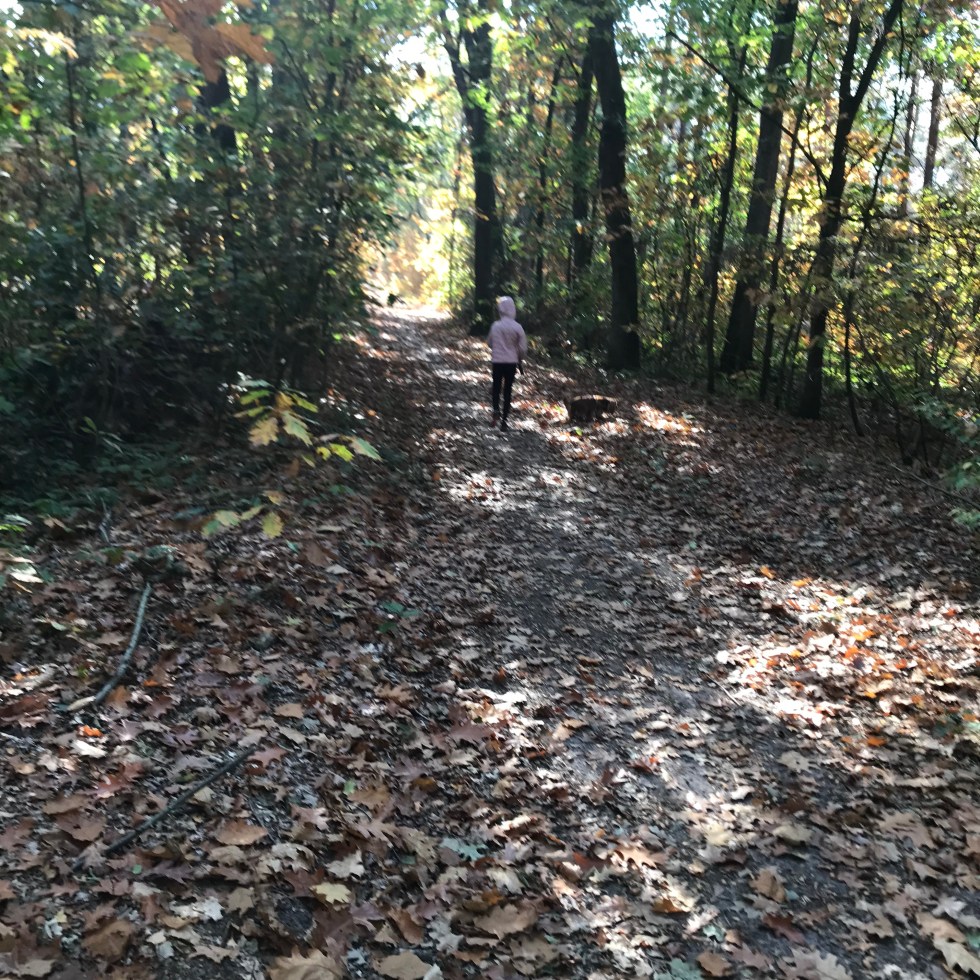 Kind met hond in het bos