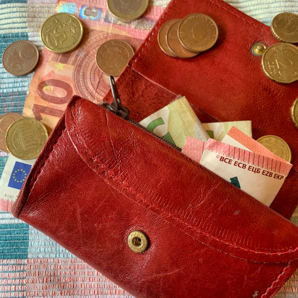 Portemonnee met geld